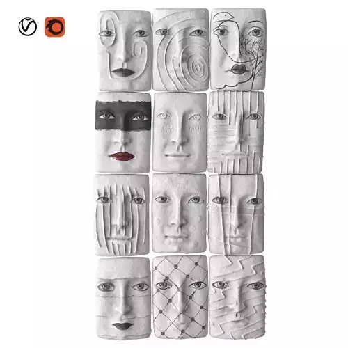 Decorative Panel With Faces