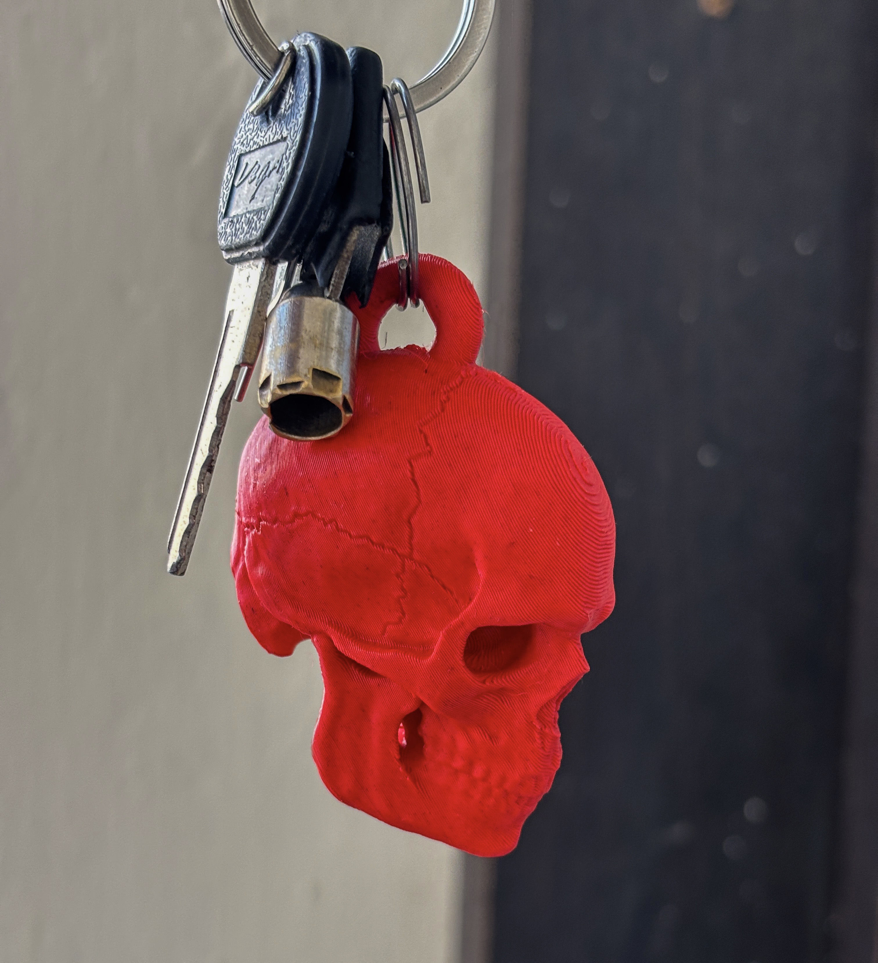 Free Skull Keychain Free 3D print model_4