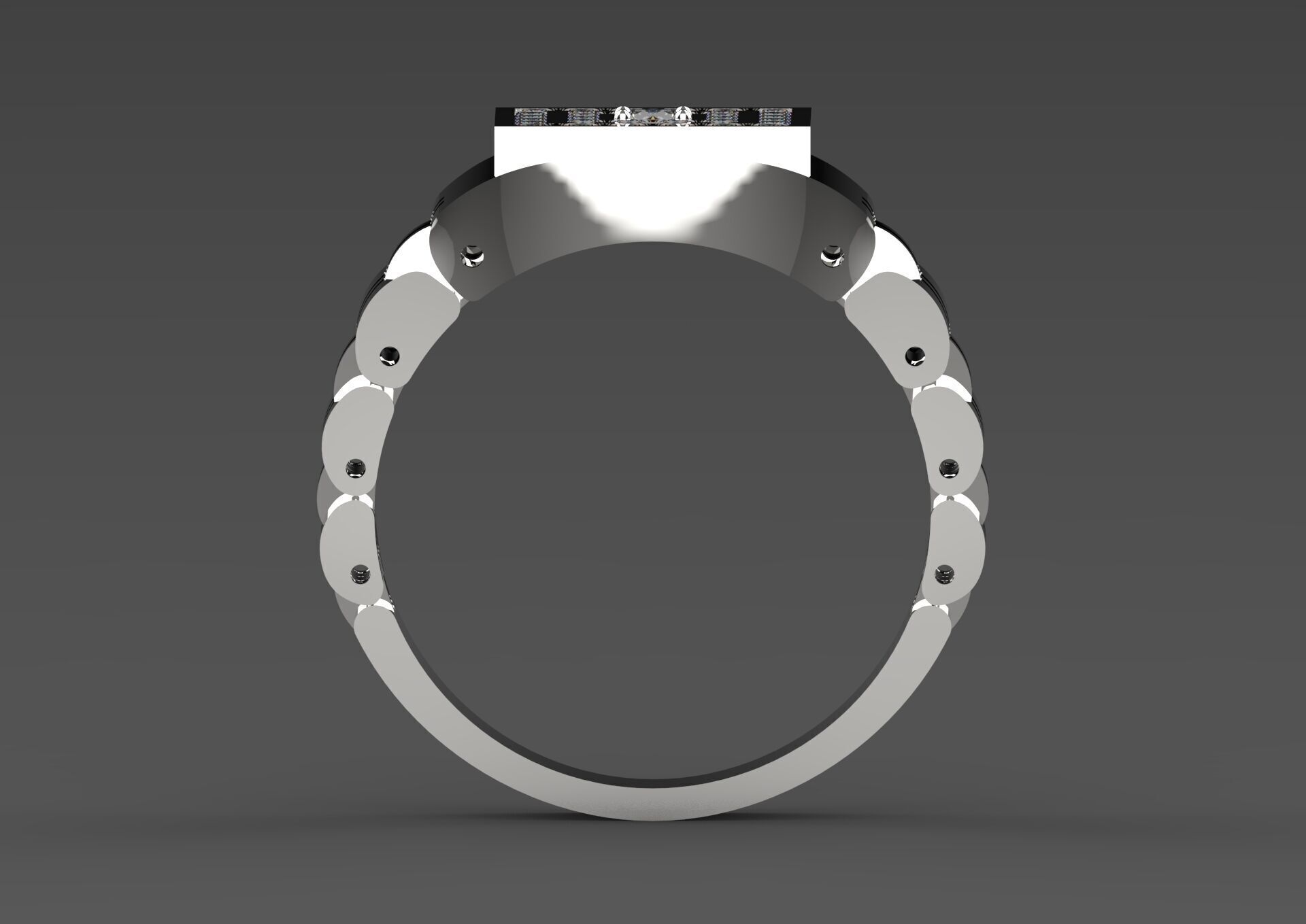 Luxury man Rolex design diamond ring model ror0032 3D print model_20