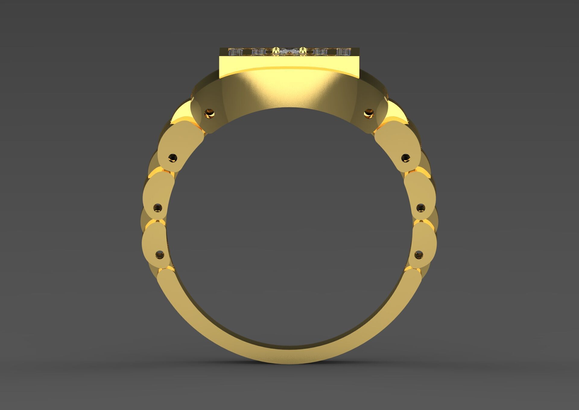 Luxury man Rolex design diamond ring model ror0032 3D print model_21