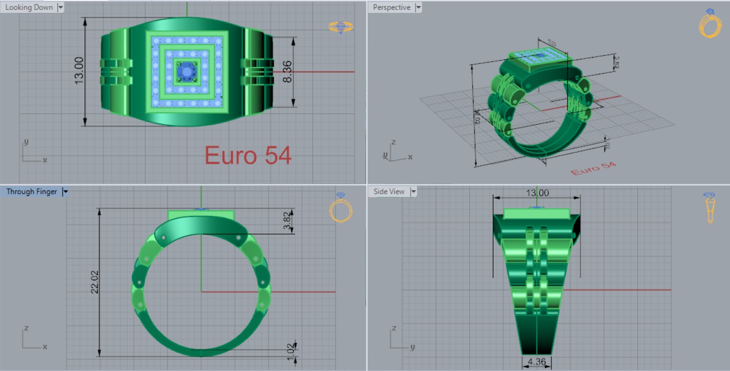 Luxury man Rolex design diamond ring model ror0032 3D print model_4