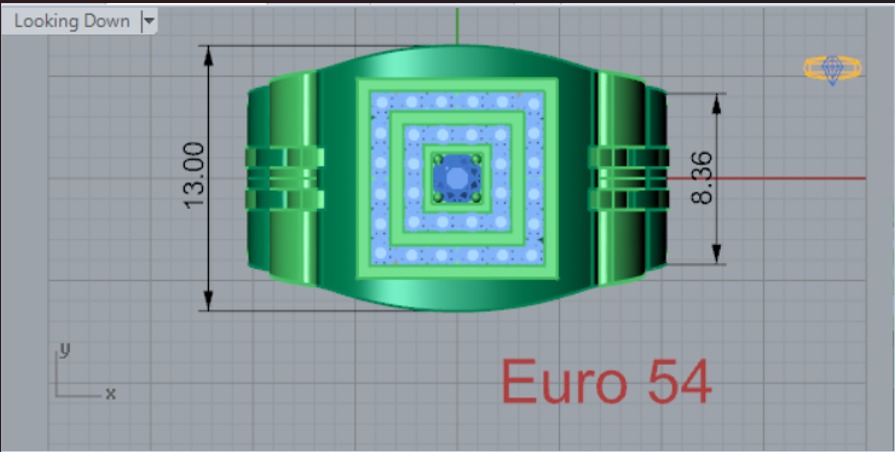 Luxury man Rolex design diamond ring model ror0032 3D print model_9