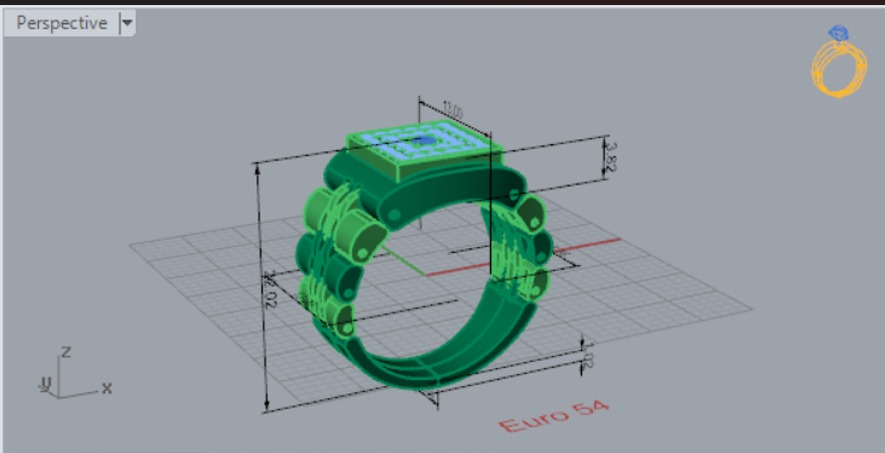 Luxury man Rolex design diamond ring model ror0032 3D print model_8