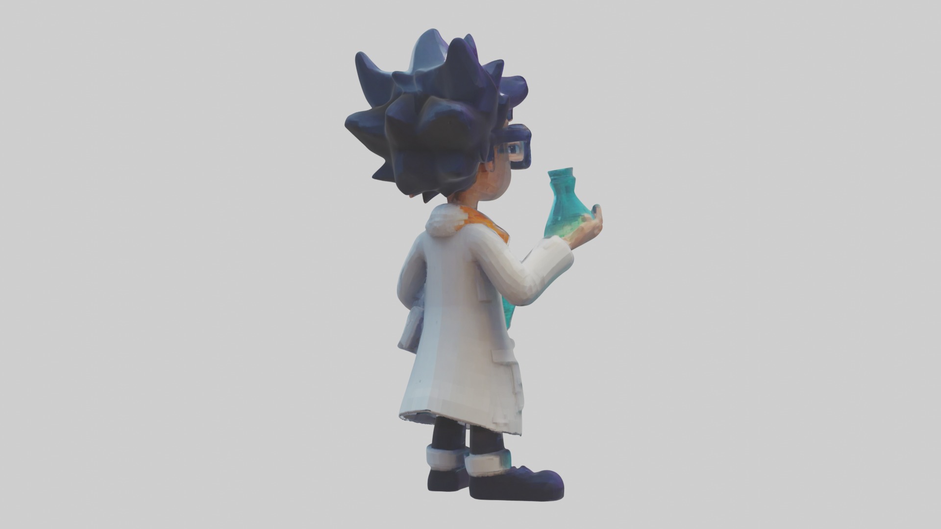 Voxel Scientist 1 Low-poly 3D model_3