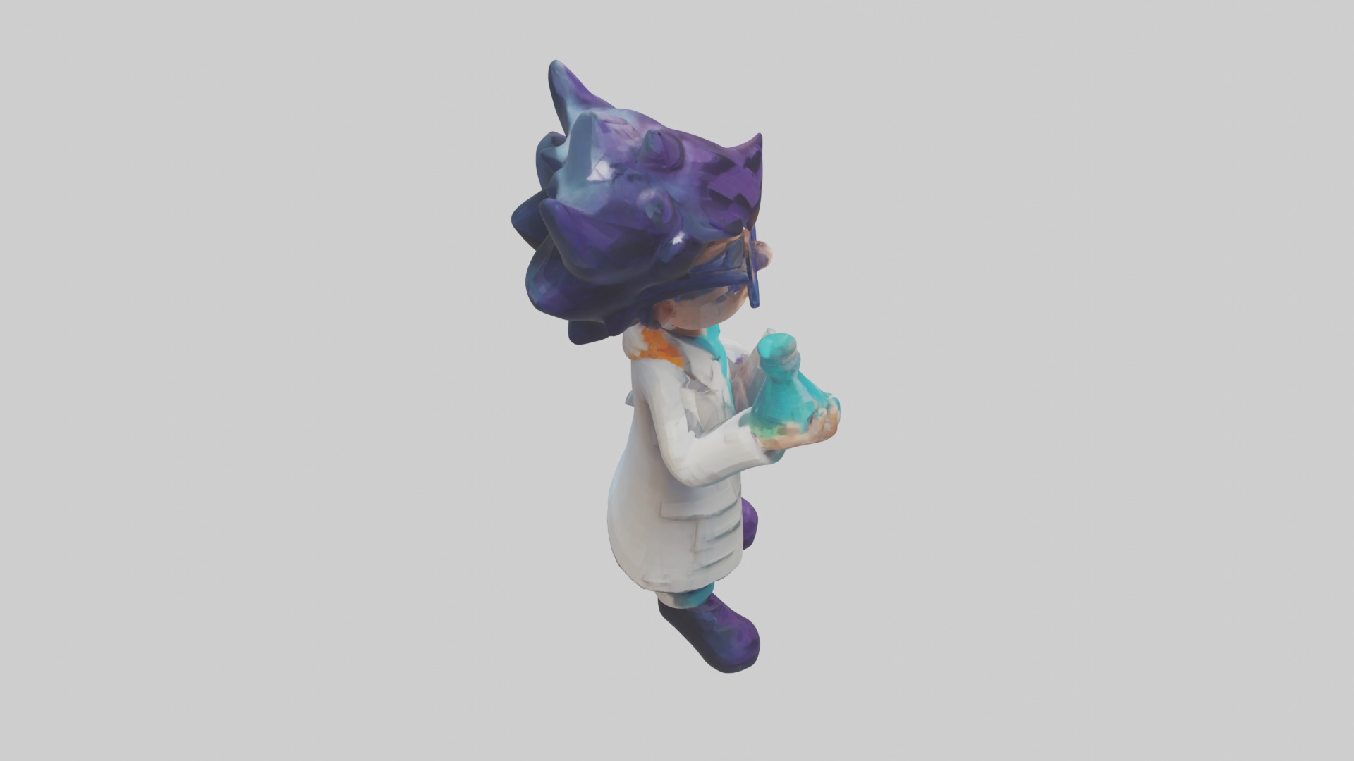 Voxel Scientist 1 Low-poly 3D model_12