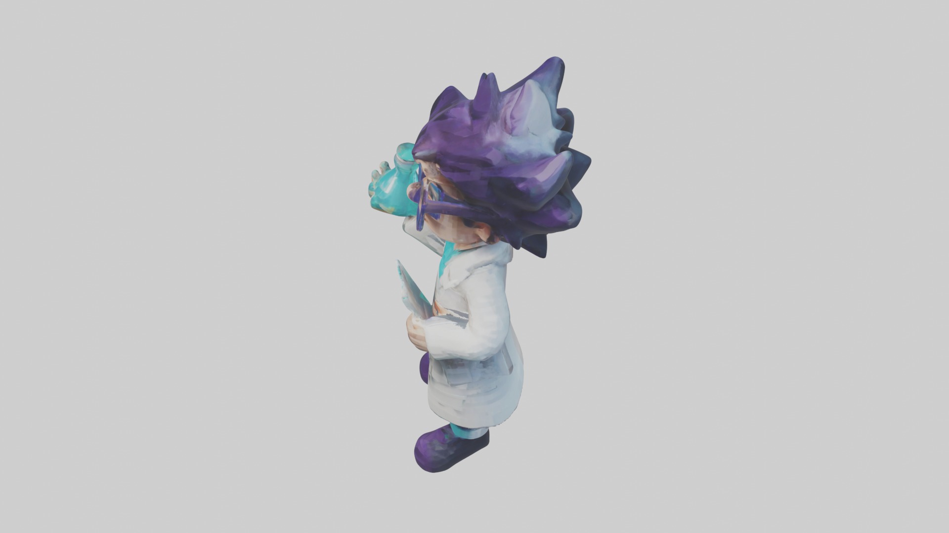 Voxel Scientist 1 Low-poly 3D model_11