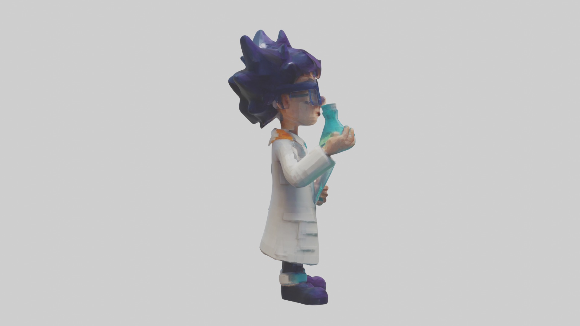 Voxel Scientist 1 Low-poly 3D model_7
