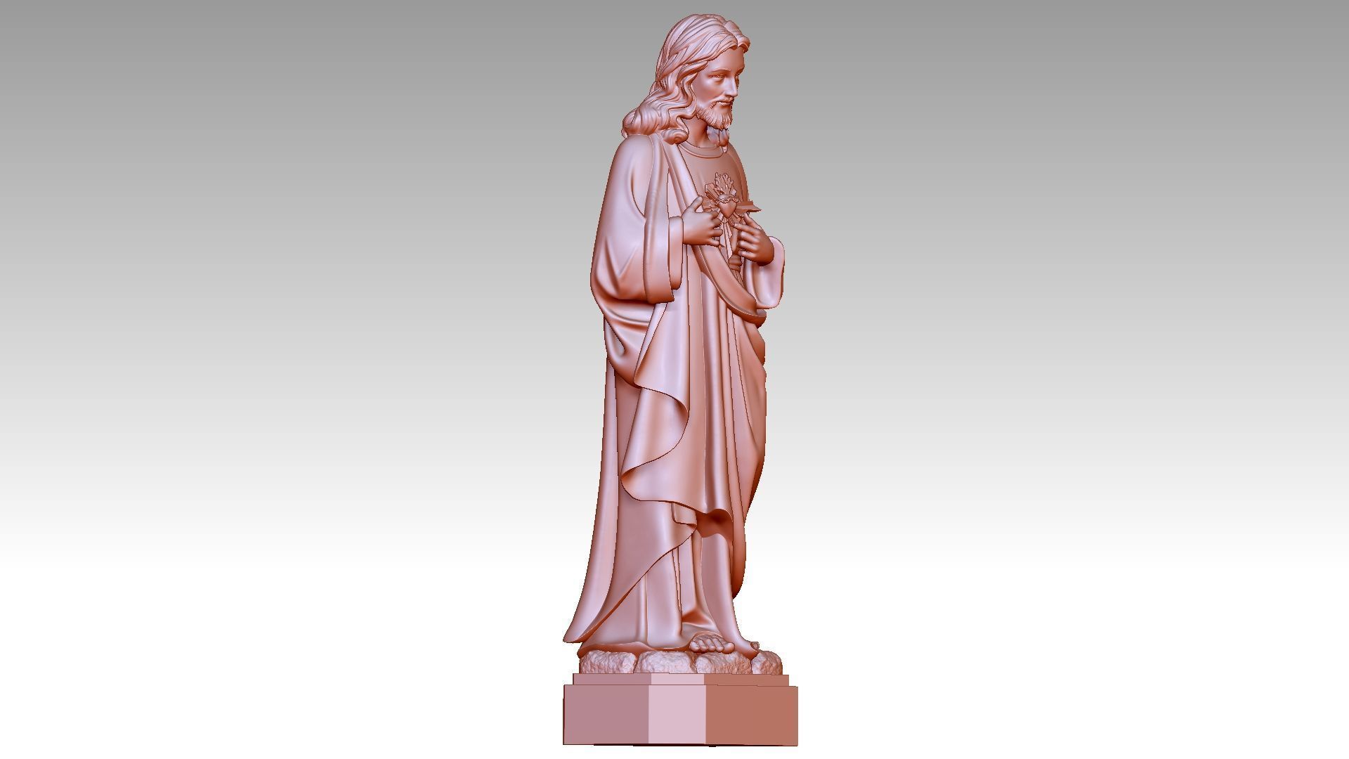Sacred Heart of Jesus 3D print model_6