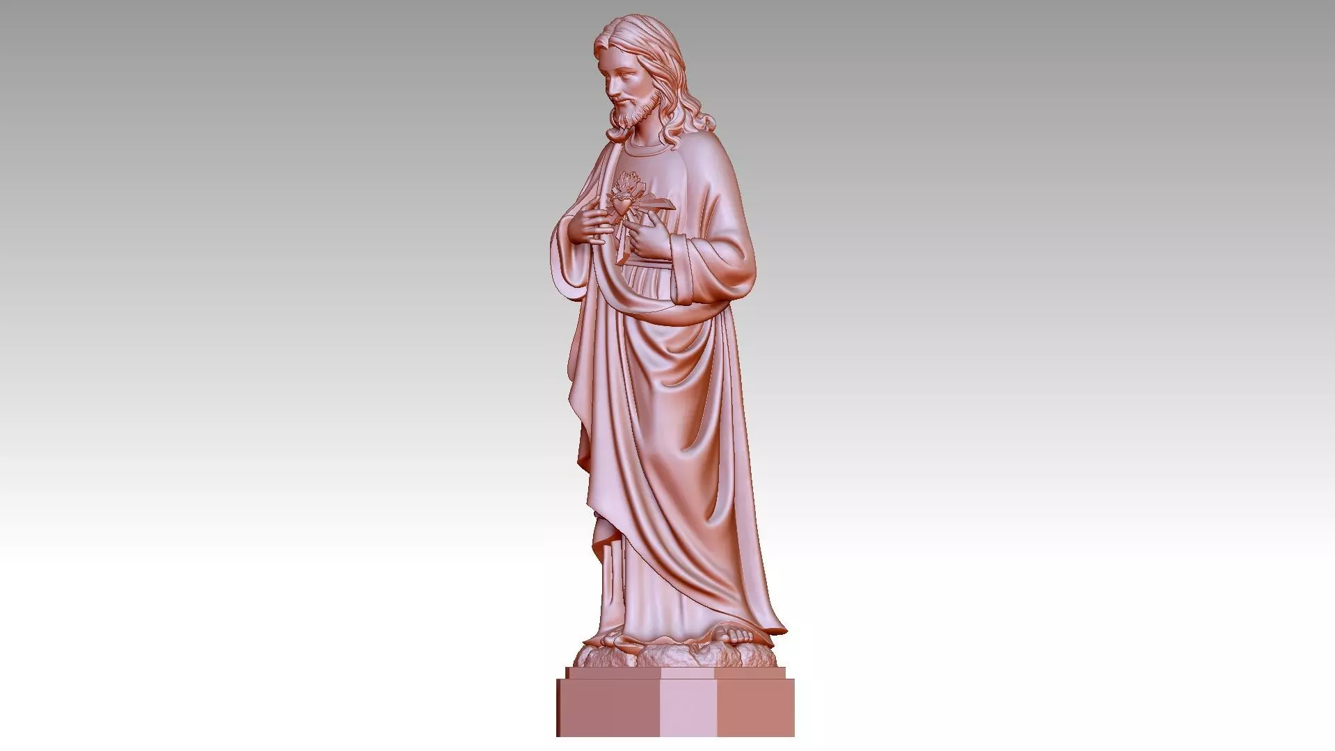 Sacred Heart of Jesus 3D print model_0