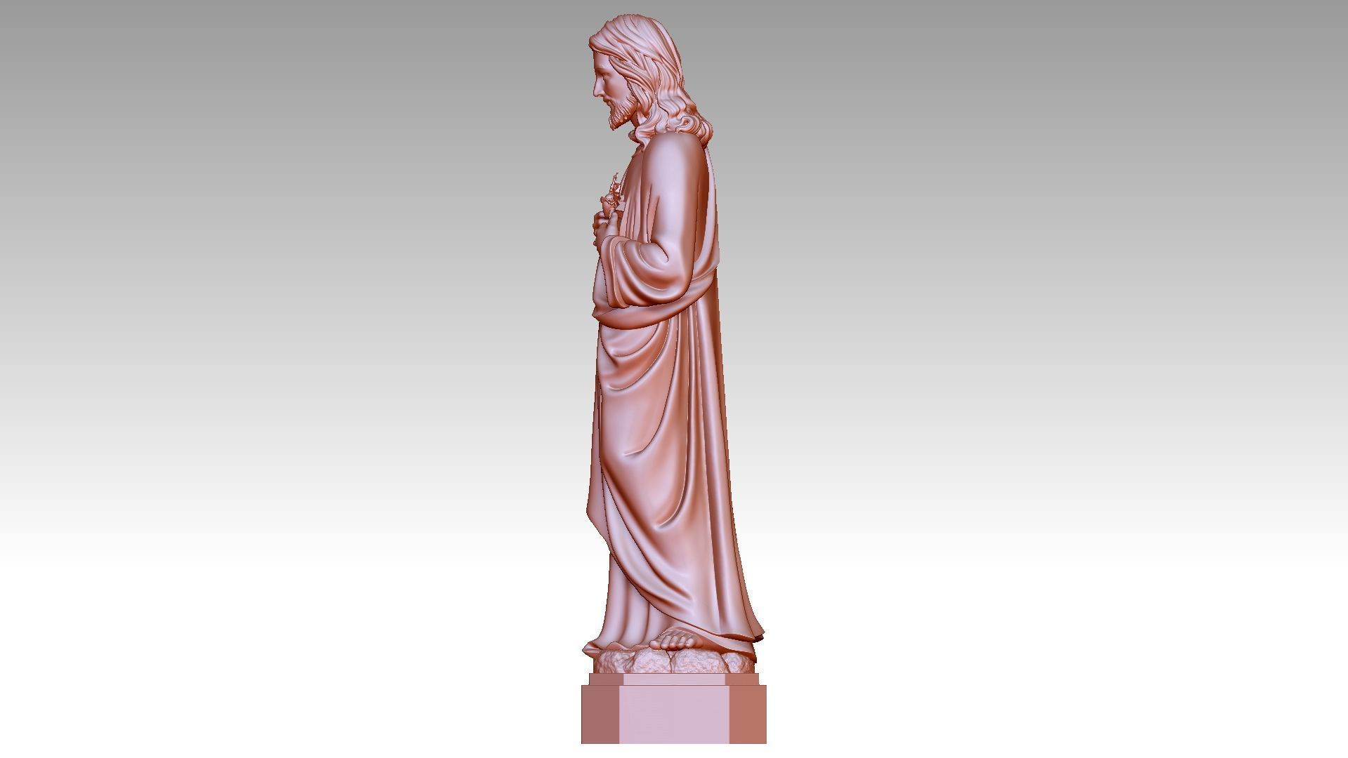 Sacred Heart of Jesus 3D print model_3
