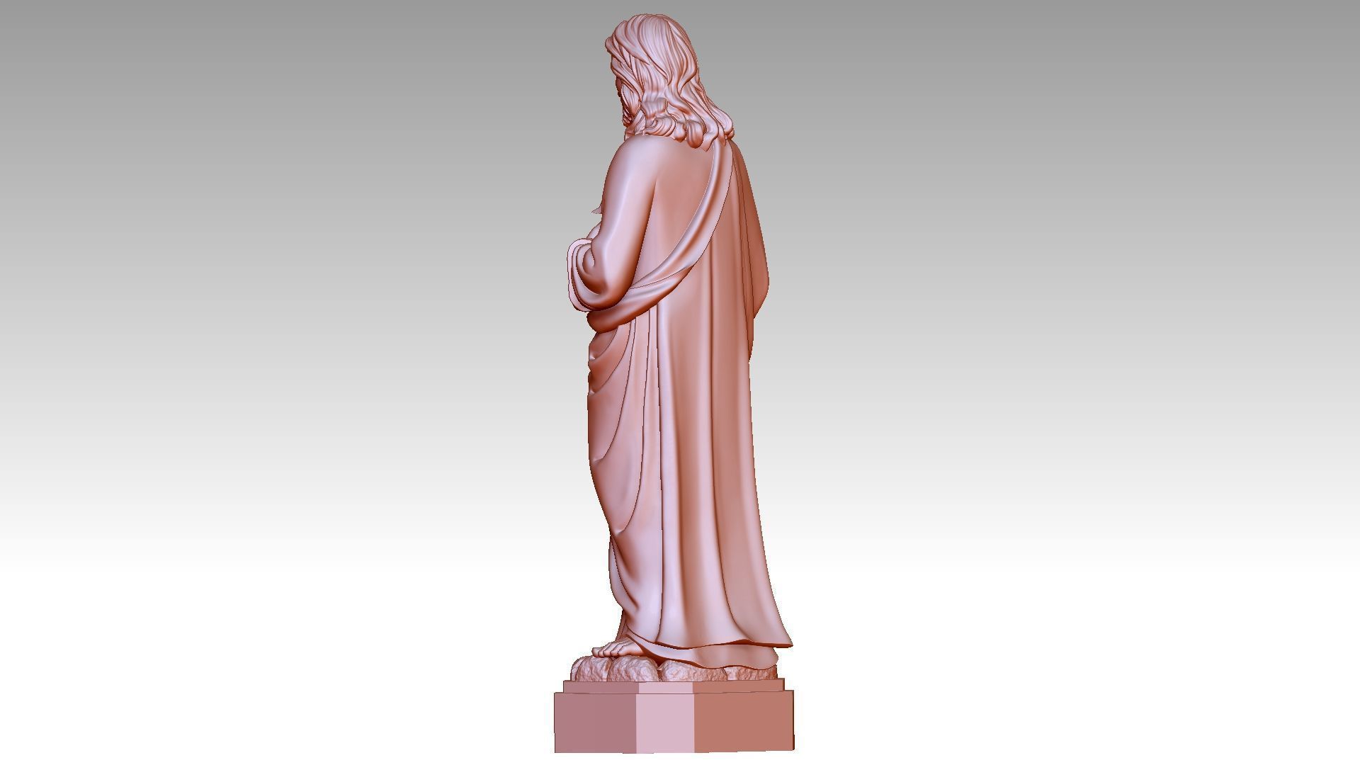 Sacred Heart of Jesus 3D print model_2