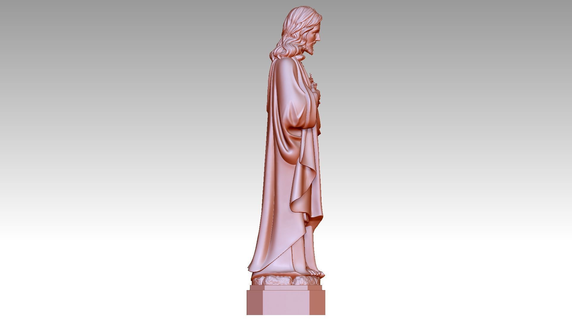 Sacred Heart of Jesus 3D print model_7