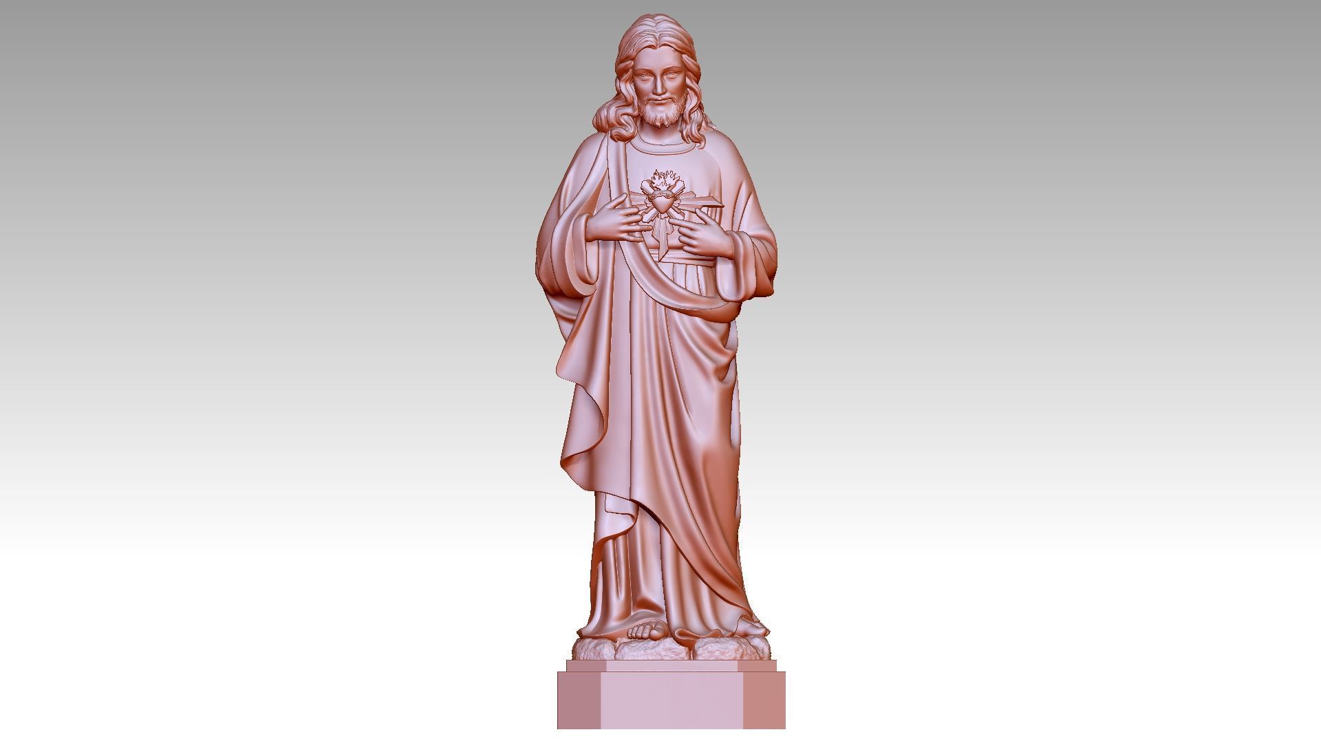 Sacred Heart of Jesus 3D print model_5