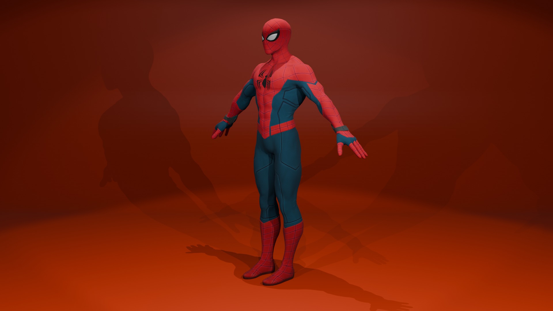 MARVEL Spider man Low-poly 3D model_3