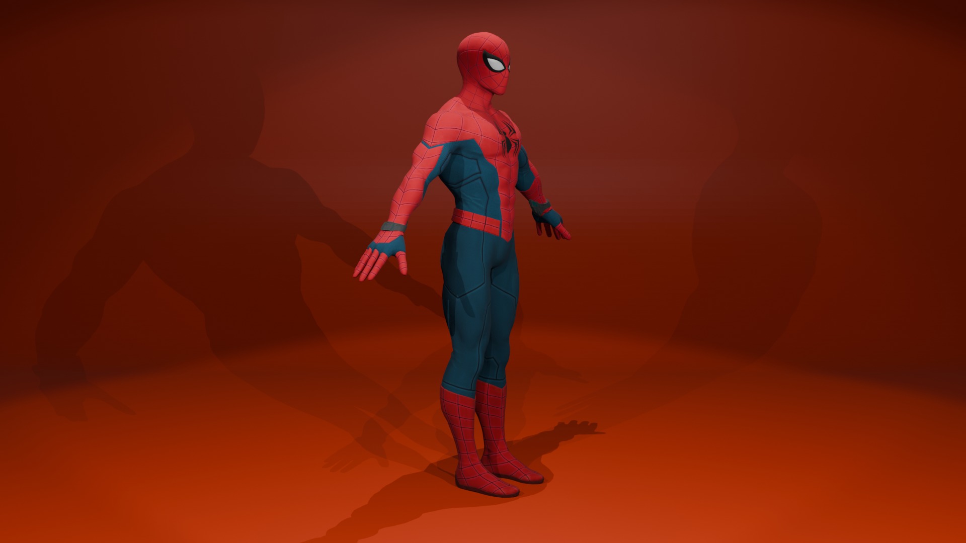 MARVEL Spider man Low-poly 3D model_2