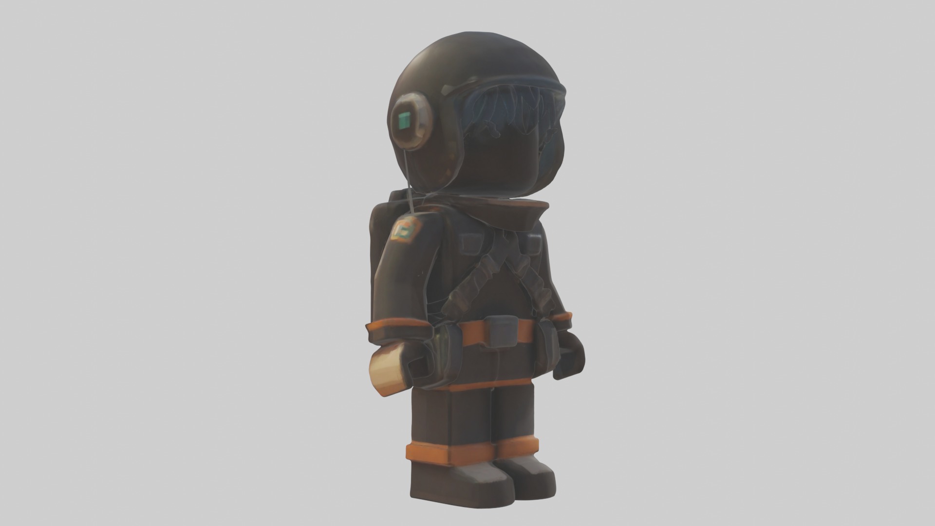 Voxel Pilot 1 Low-poly 3D model_2
