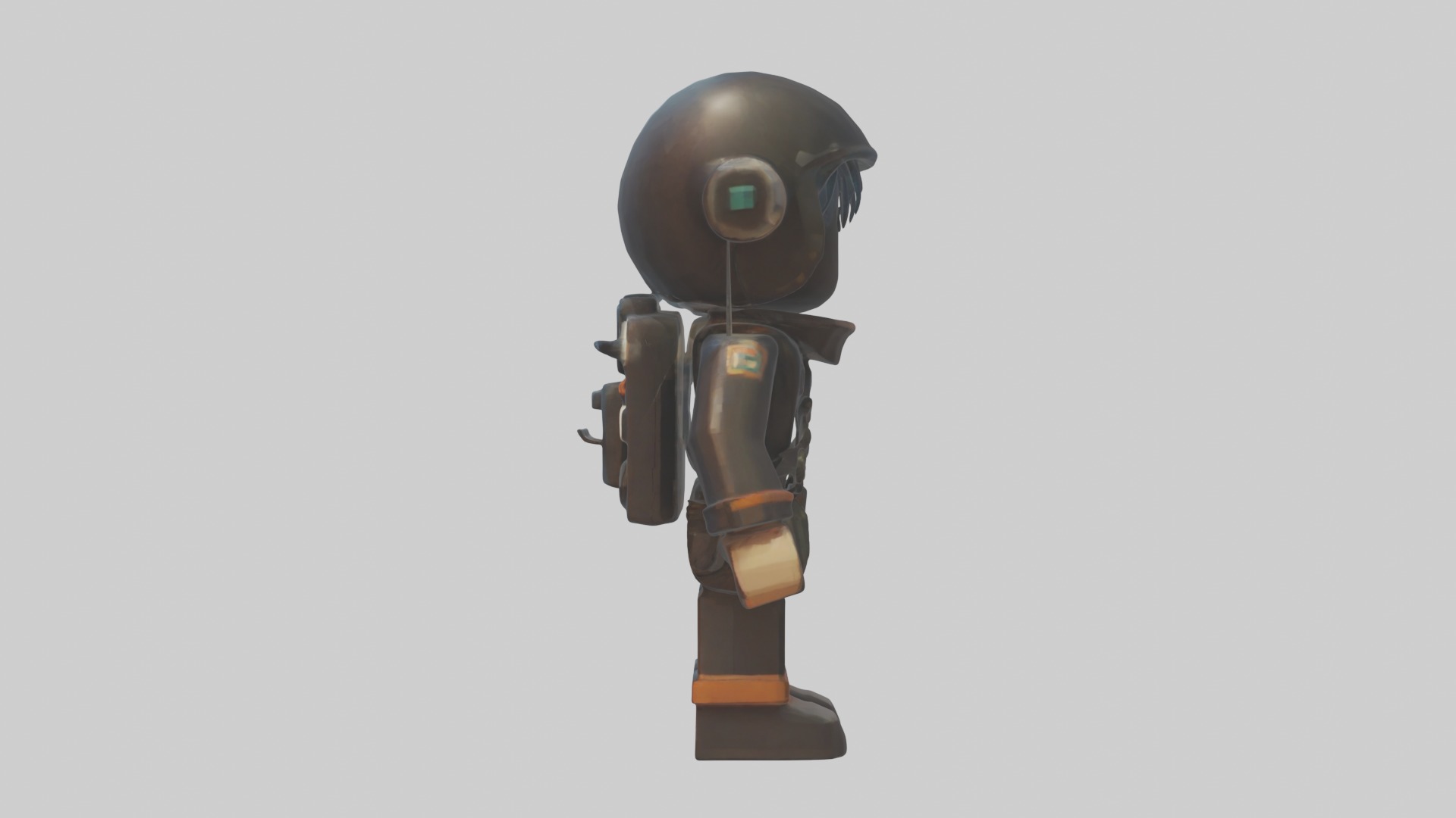 Voxel Pilot 1 Low-poly 3D model_6