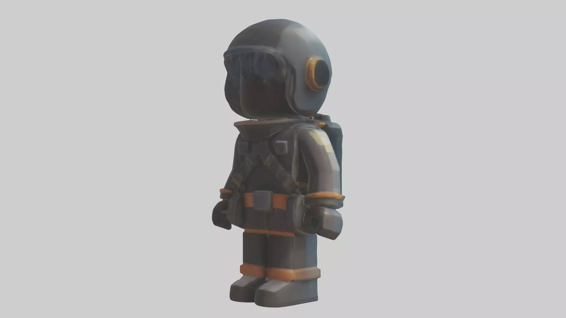 Voxel Pilot 1 Low-poly 3D model_0