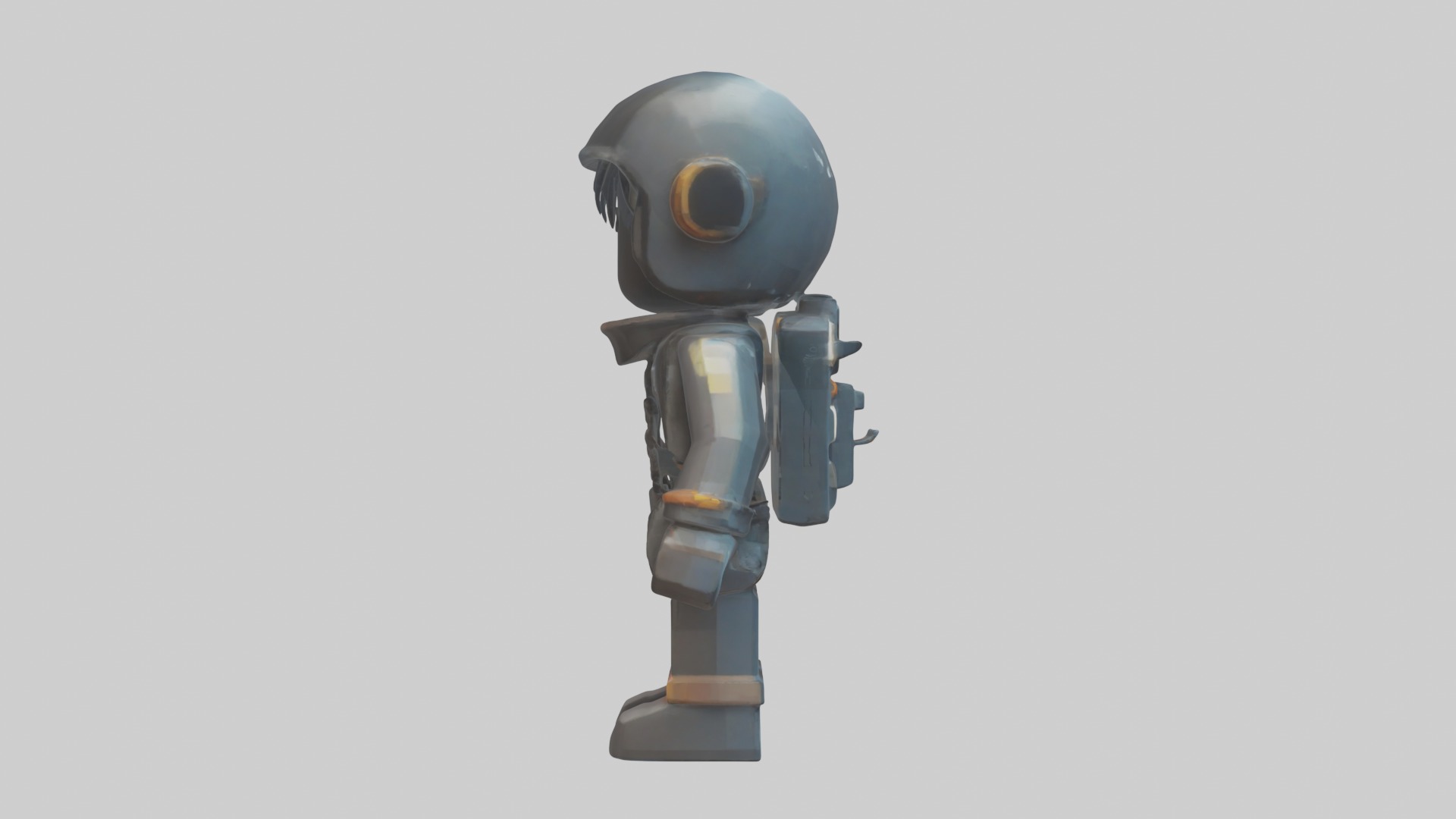 Voxel Pilot 1 Low-poly 3D model_7