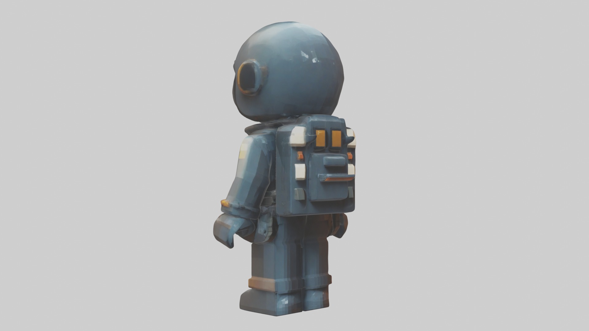 Voxel Pilot 1 Low-poly 3D model_5