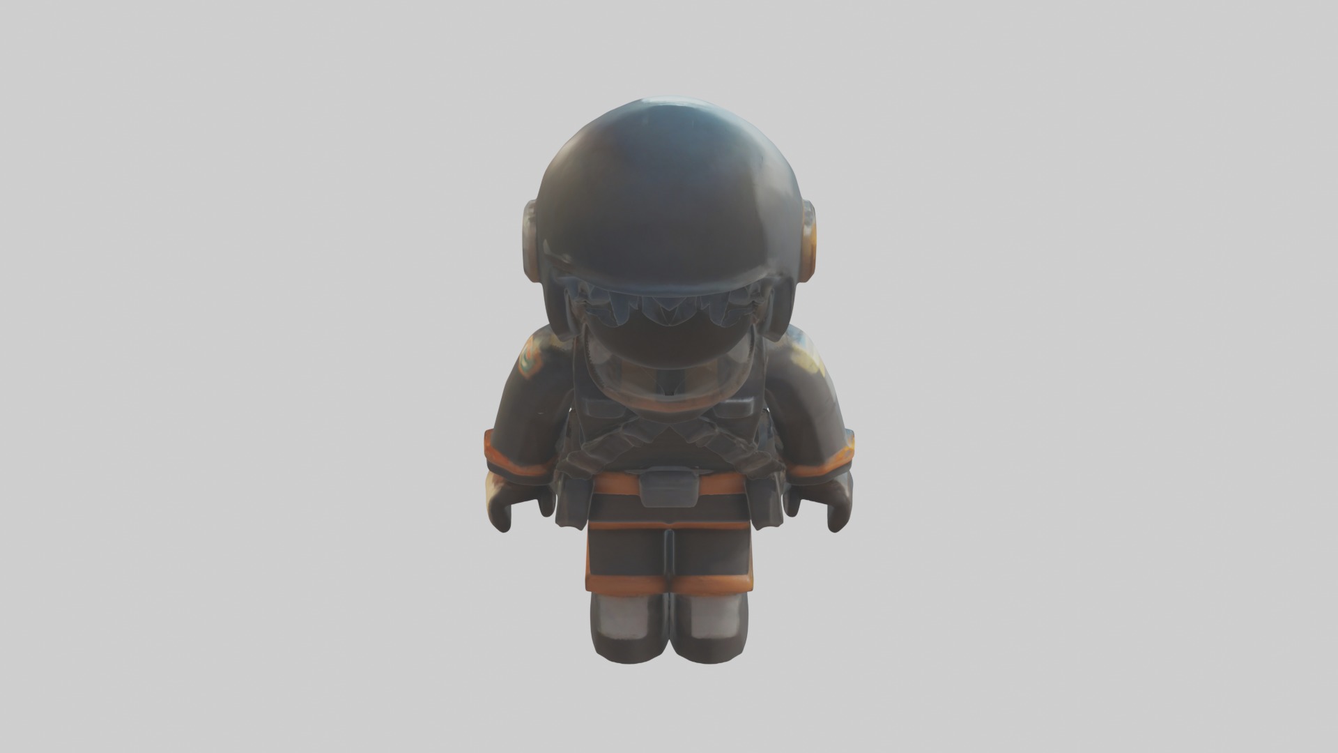 Voxel Pilot 1 Low-poly 3D model_9