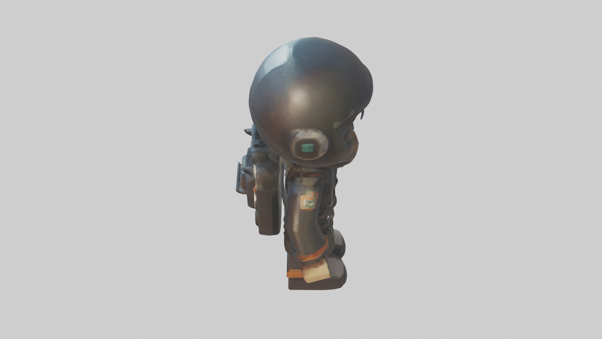 Voxel Pilot 1 Low-poly 3D model_11