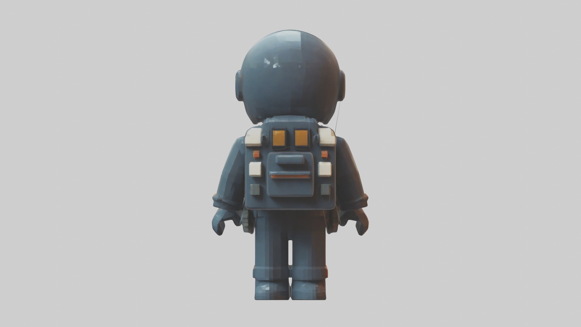 Voxel Pilot 1 Low-poly 3D model_3