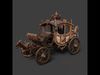 Chinese ancient carriage figure  Low-poly 3D model_1