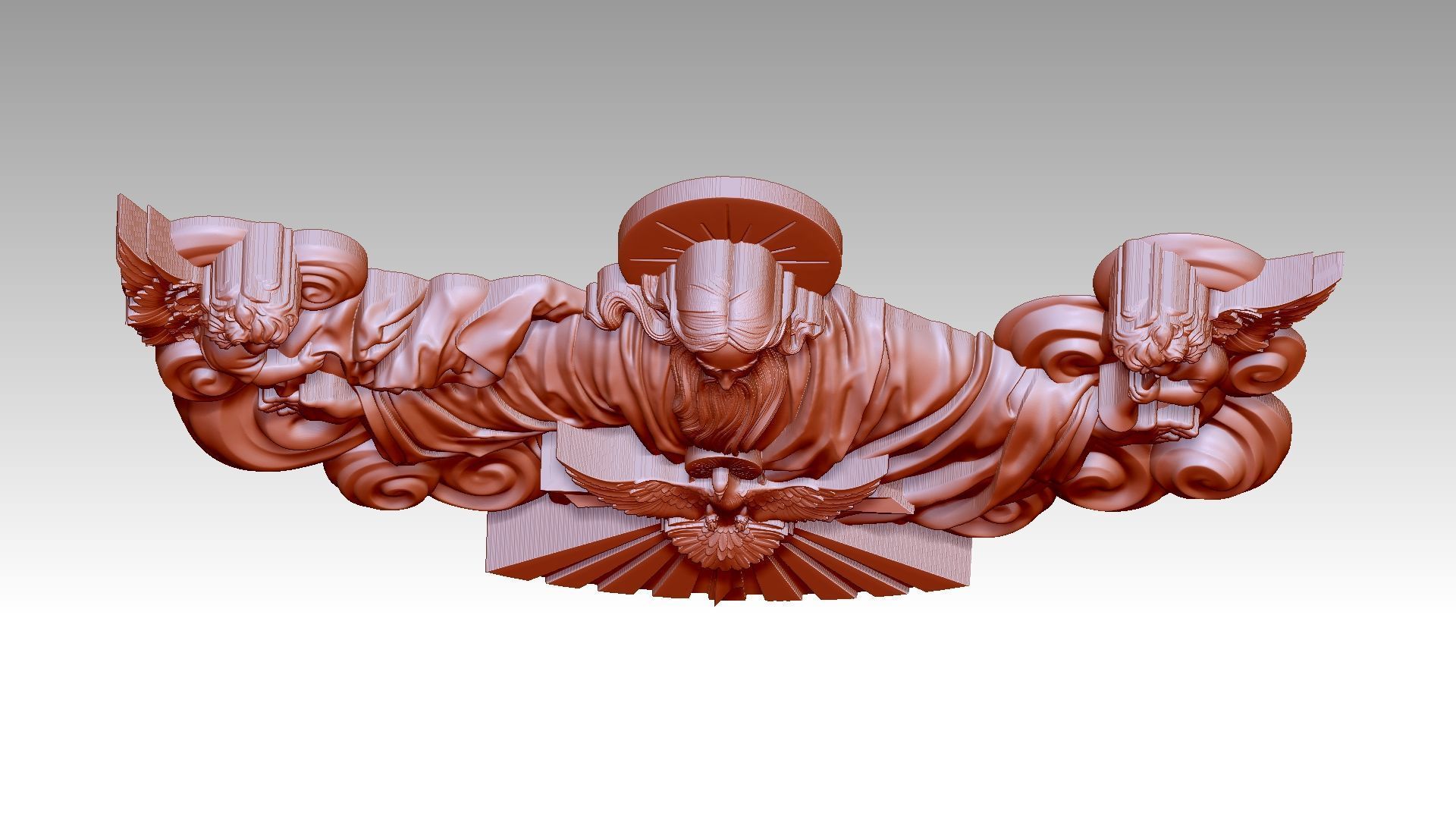 The Triune God reliefs 3D print model_6