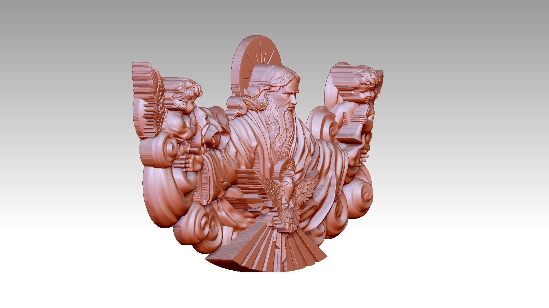 The Triune God reliefs 3D print model_4