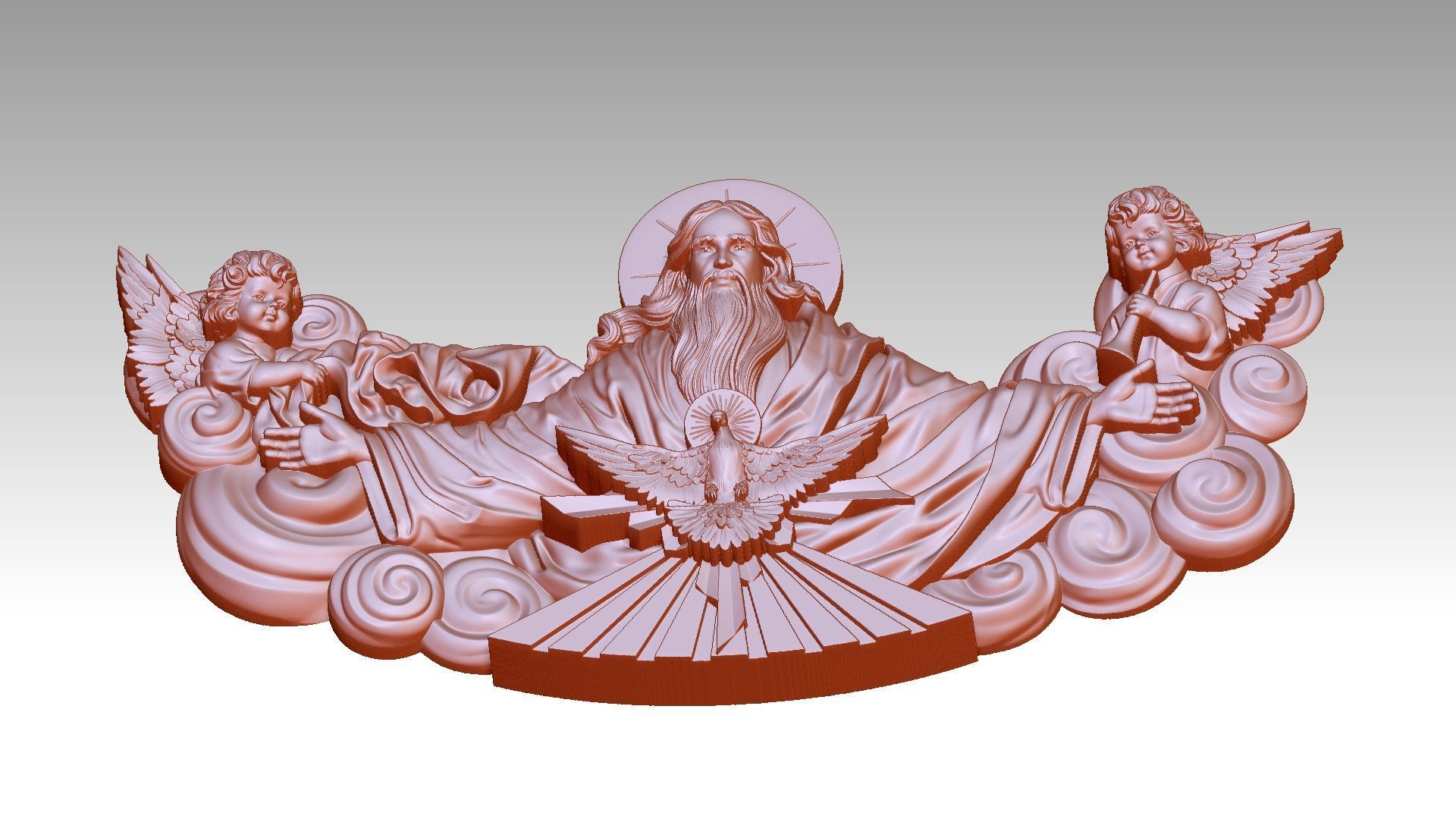 The Triune God reliefs 3D print model_7