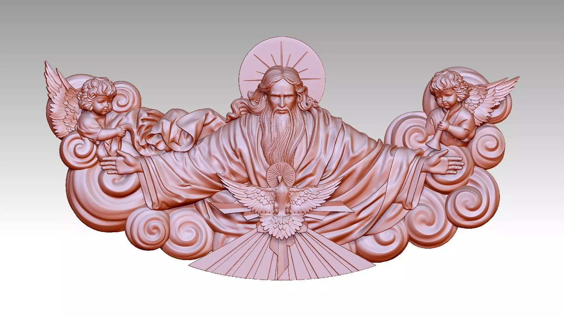 The Triune God reliefs 3D print model_0