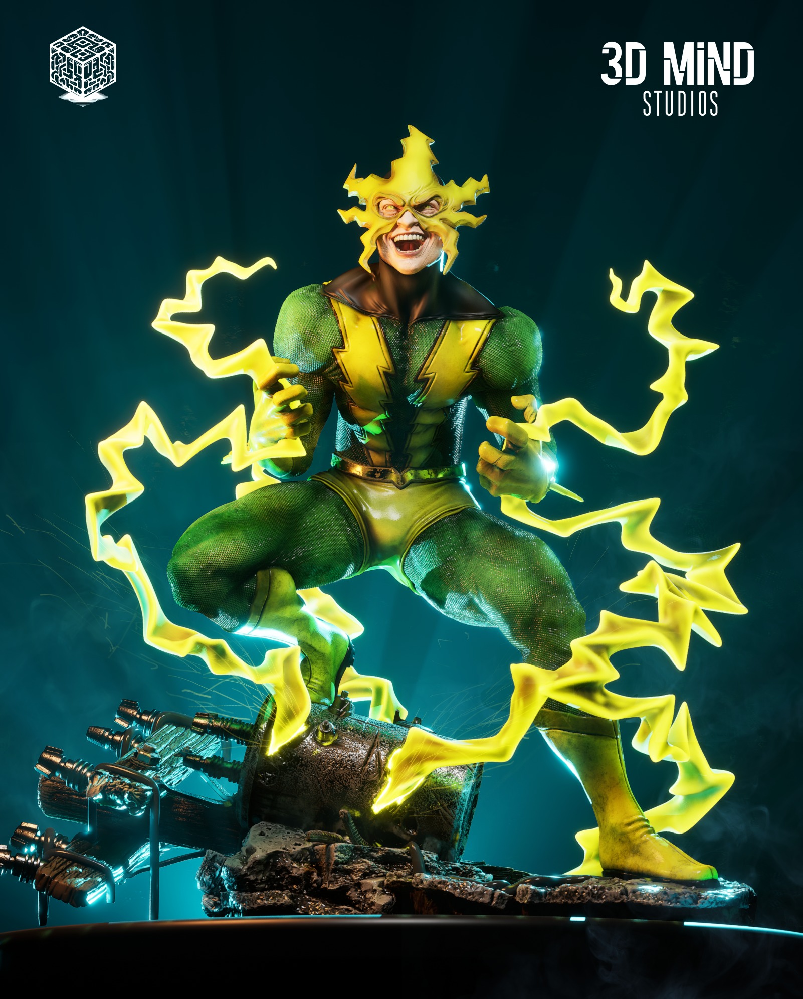 Electro statue 3D print model_1