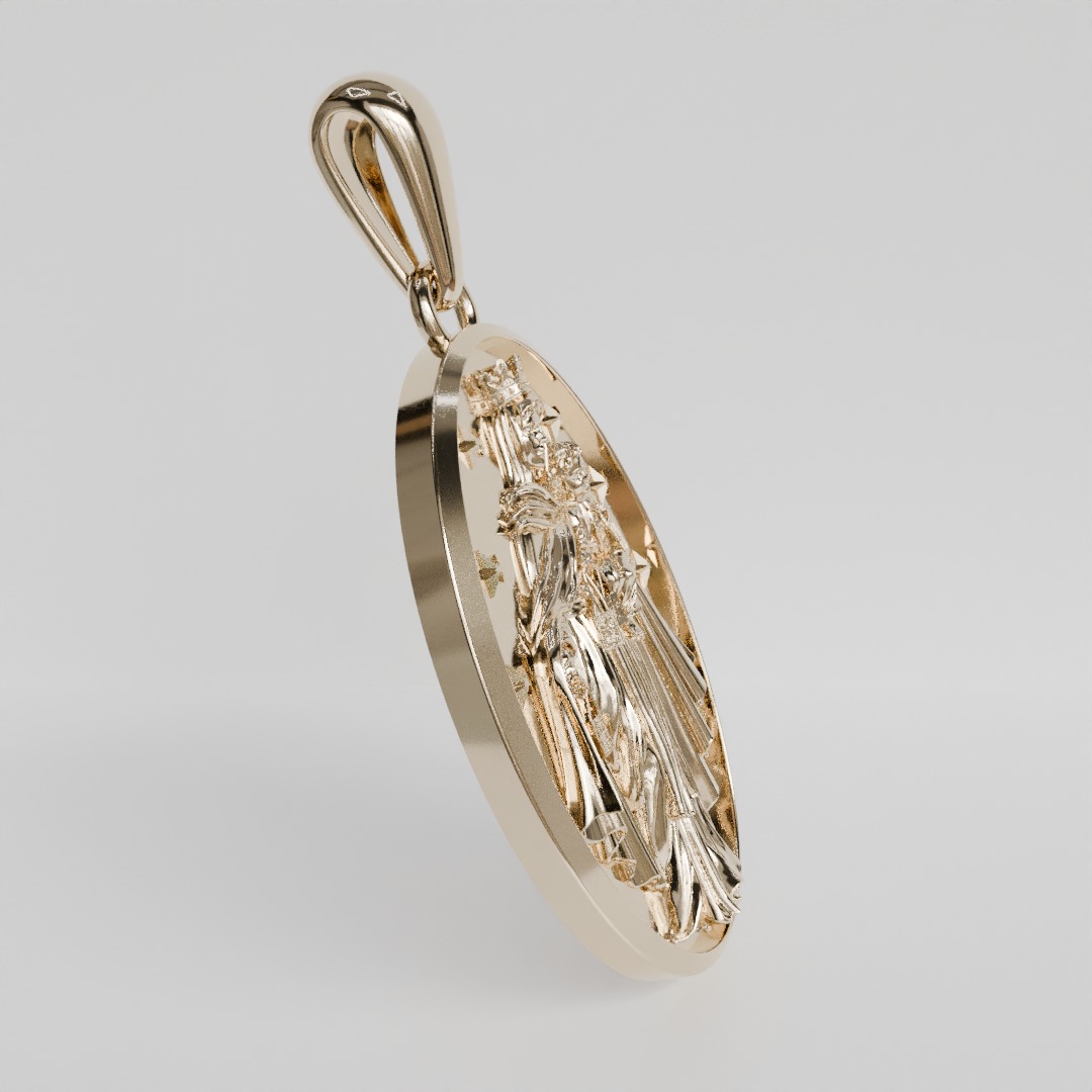 virgin medal 3D print model_2