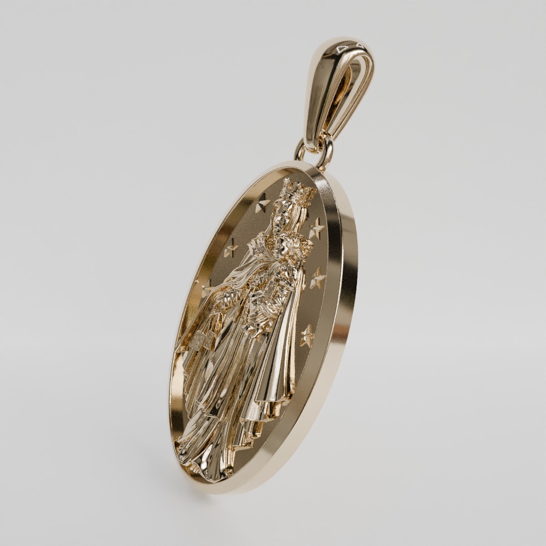 virgin medal 3D print model_6