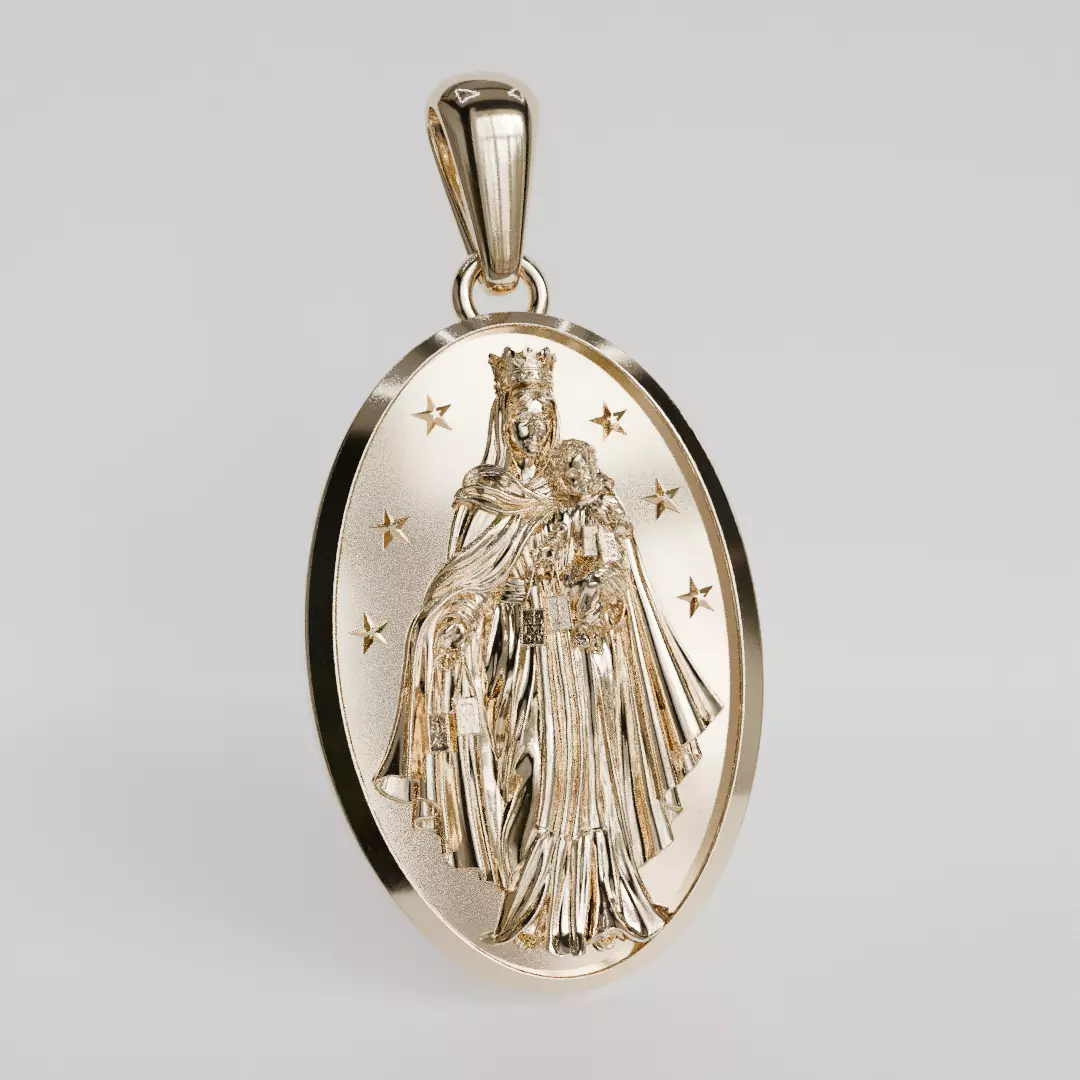 virgin medal 3D print model_0