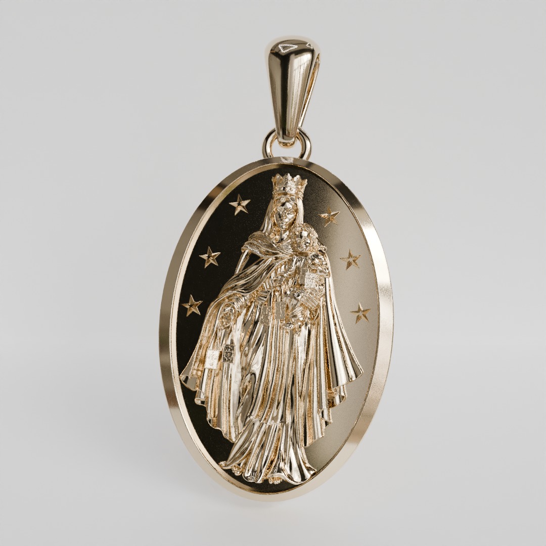 virgin medal 3D print model_7
