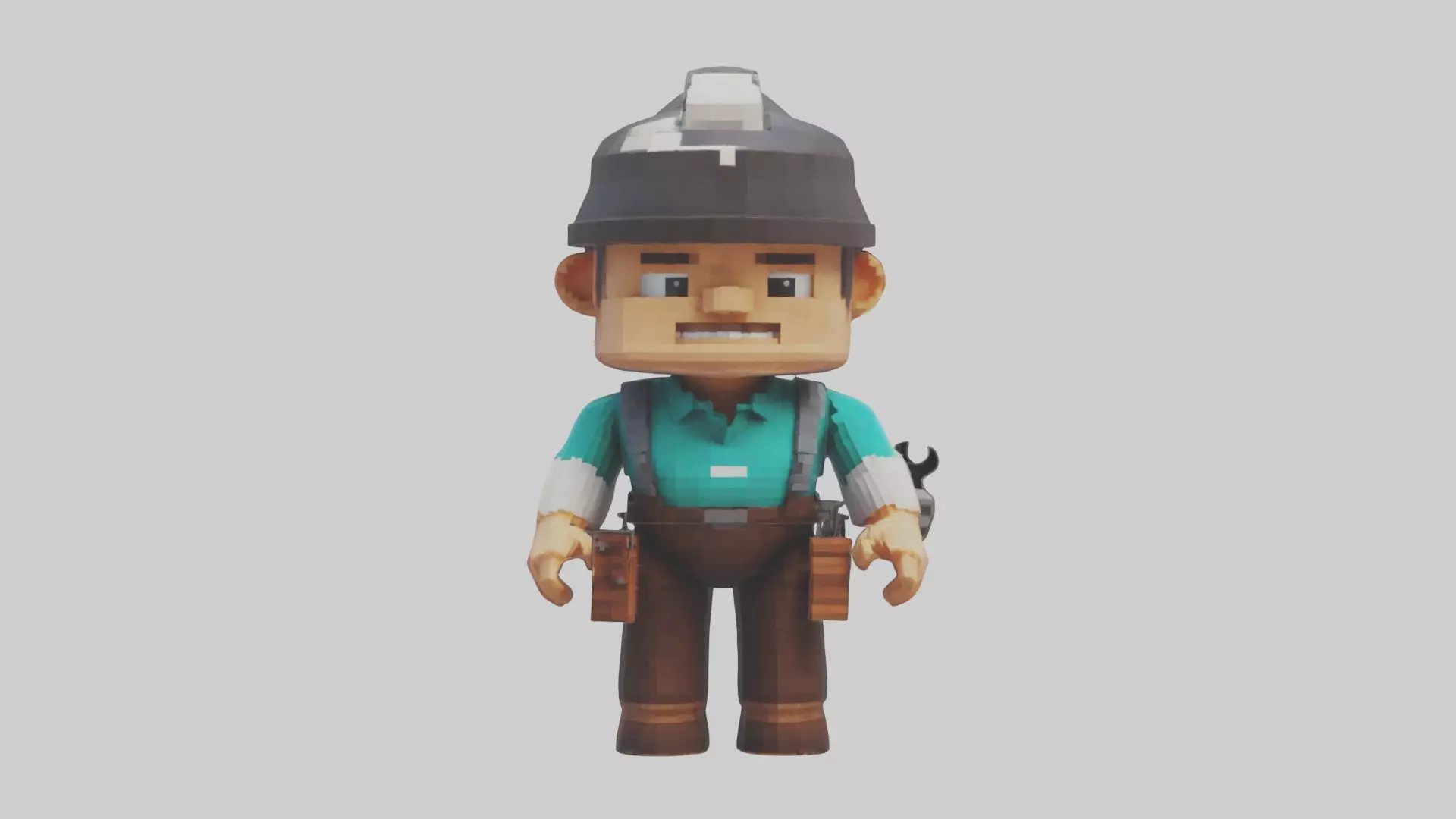 Voxel Engineer 1 Low-poly 3D model_0