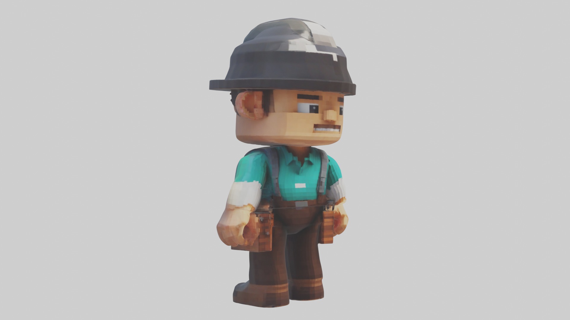 Voxel Engineer 1 Low-poly 3D model_5
