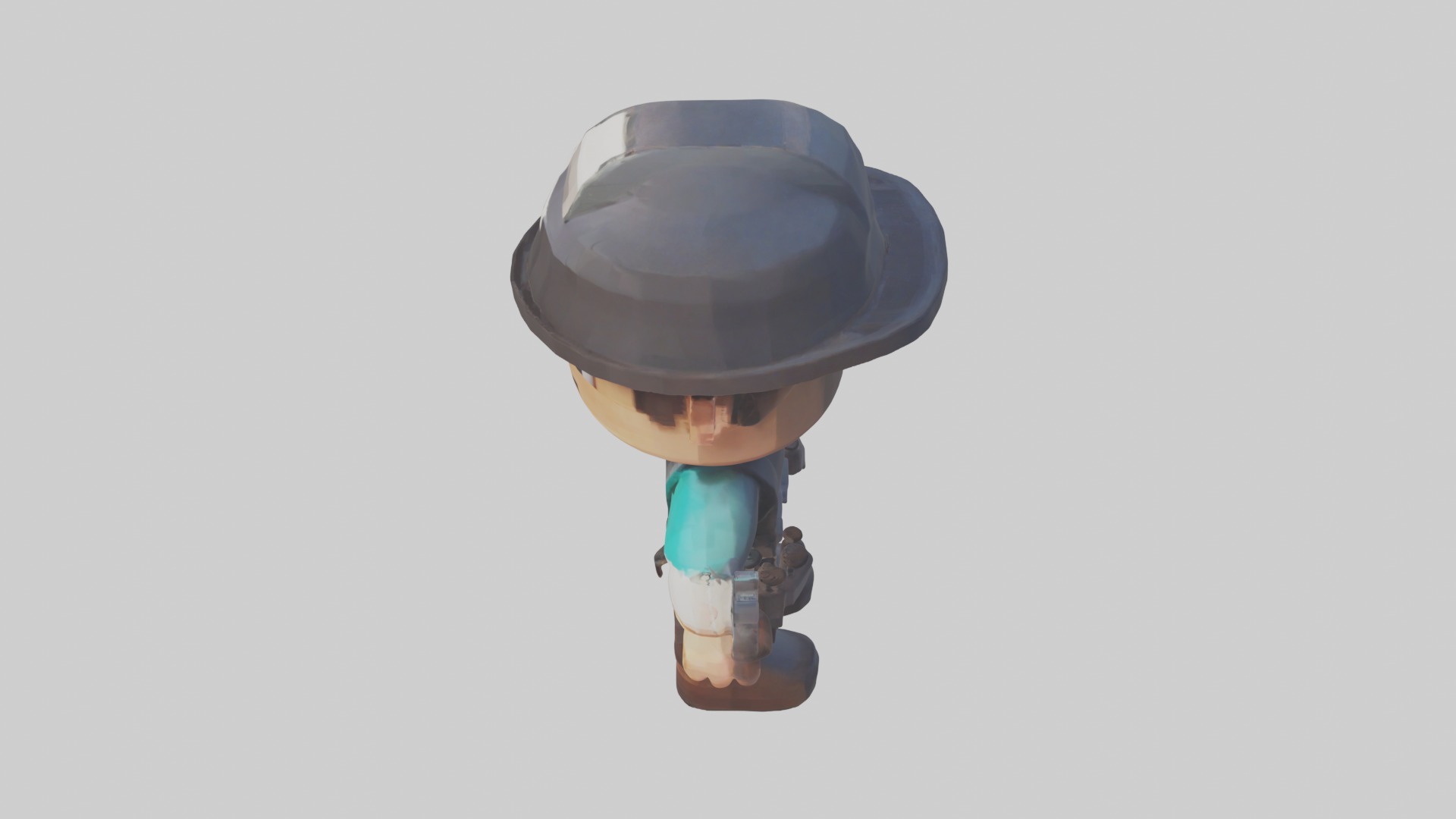 Voxel Engineer 1 Low-poly 3D model_11