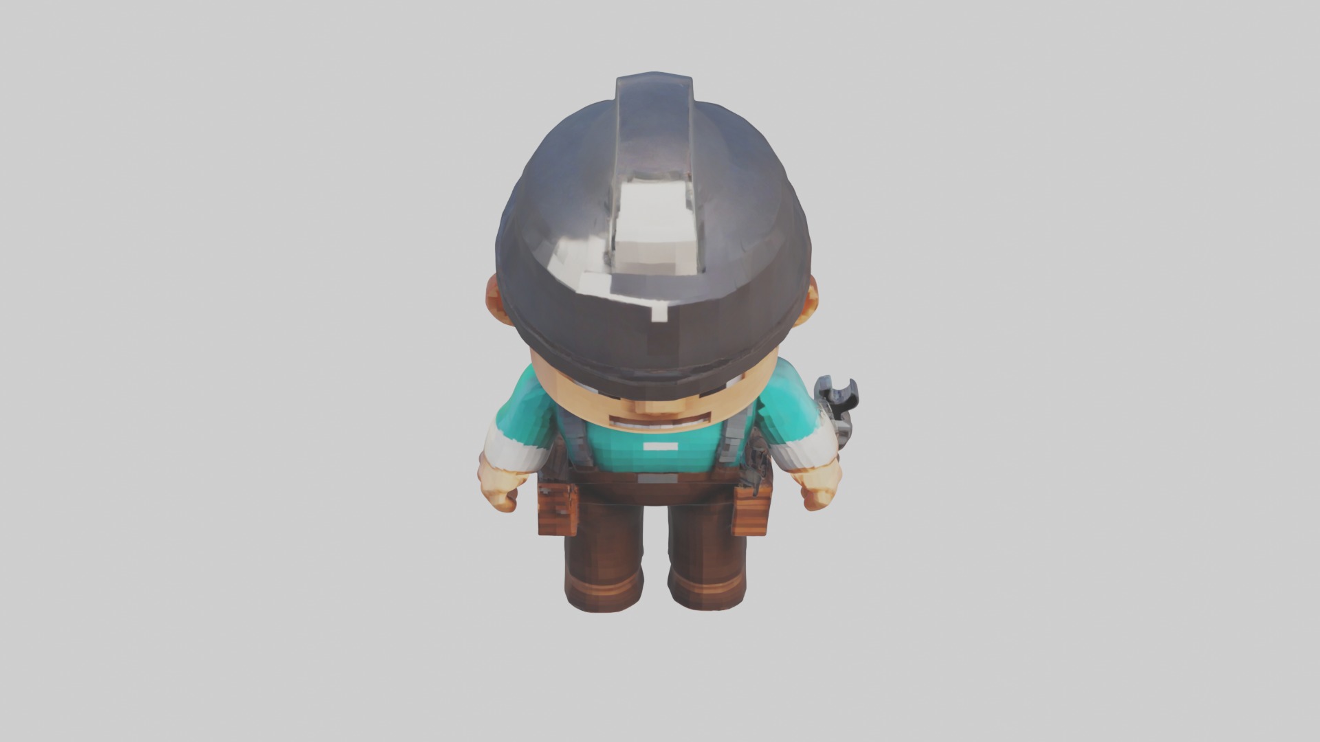 Voxel Engineer 1 Low-poly 3D model_10