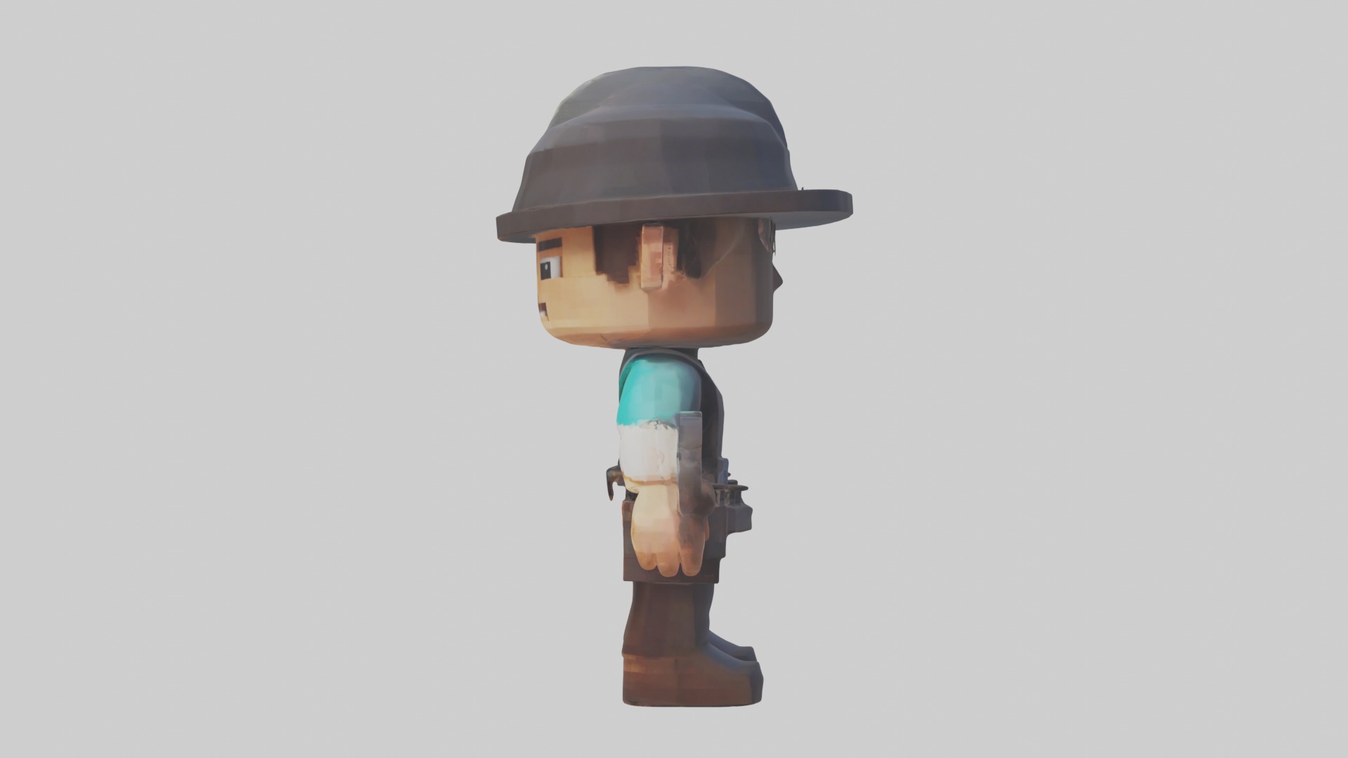 Voxel Engineer 1 Low-poly 3D model_6