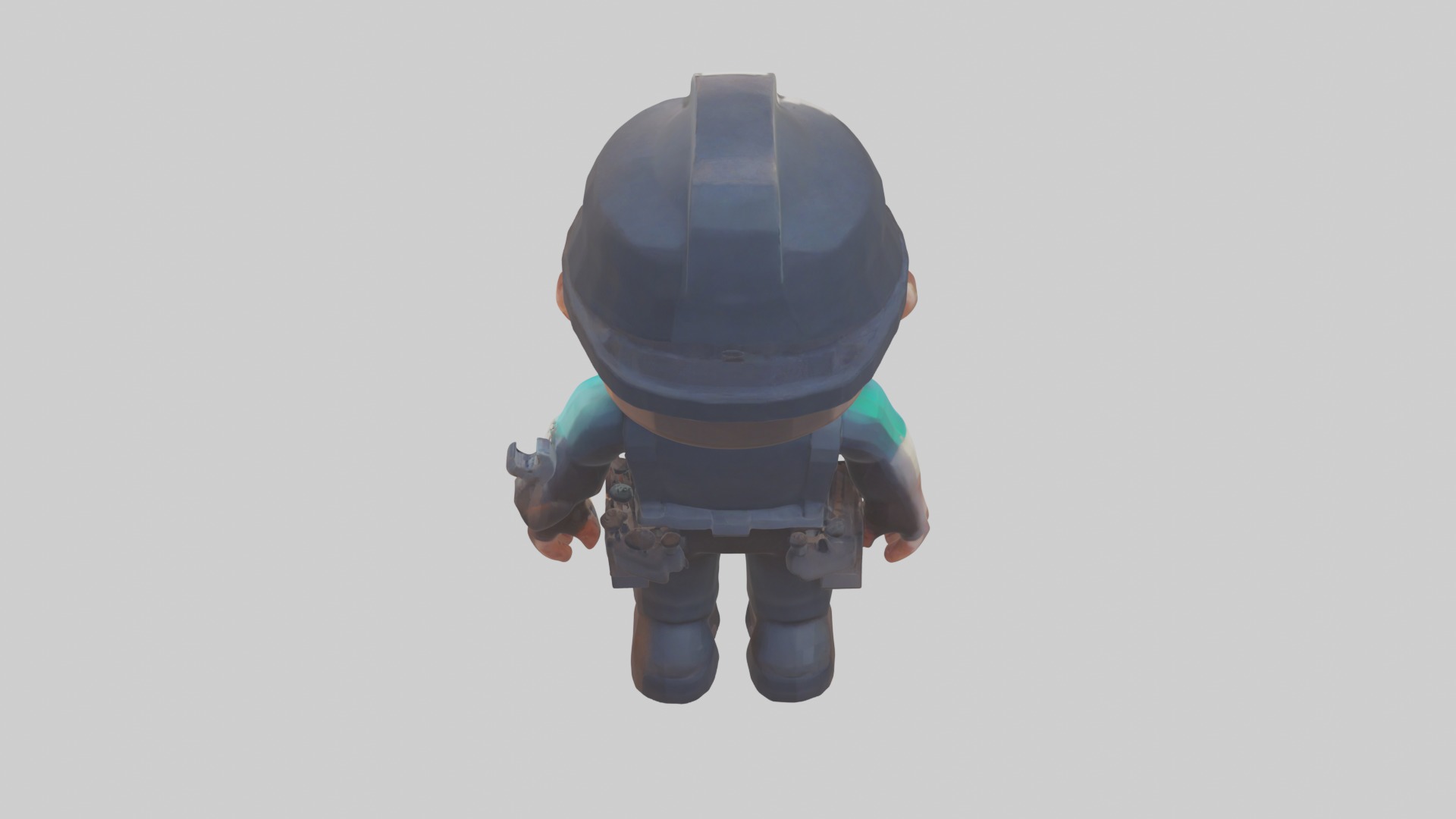 Voxel Engineer 1 Low-poly 3D model_9