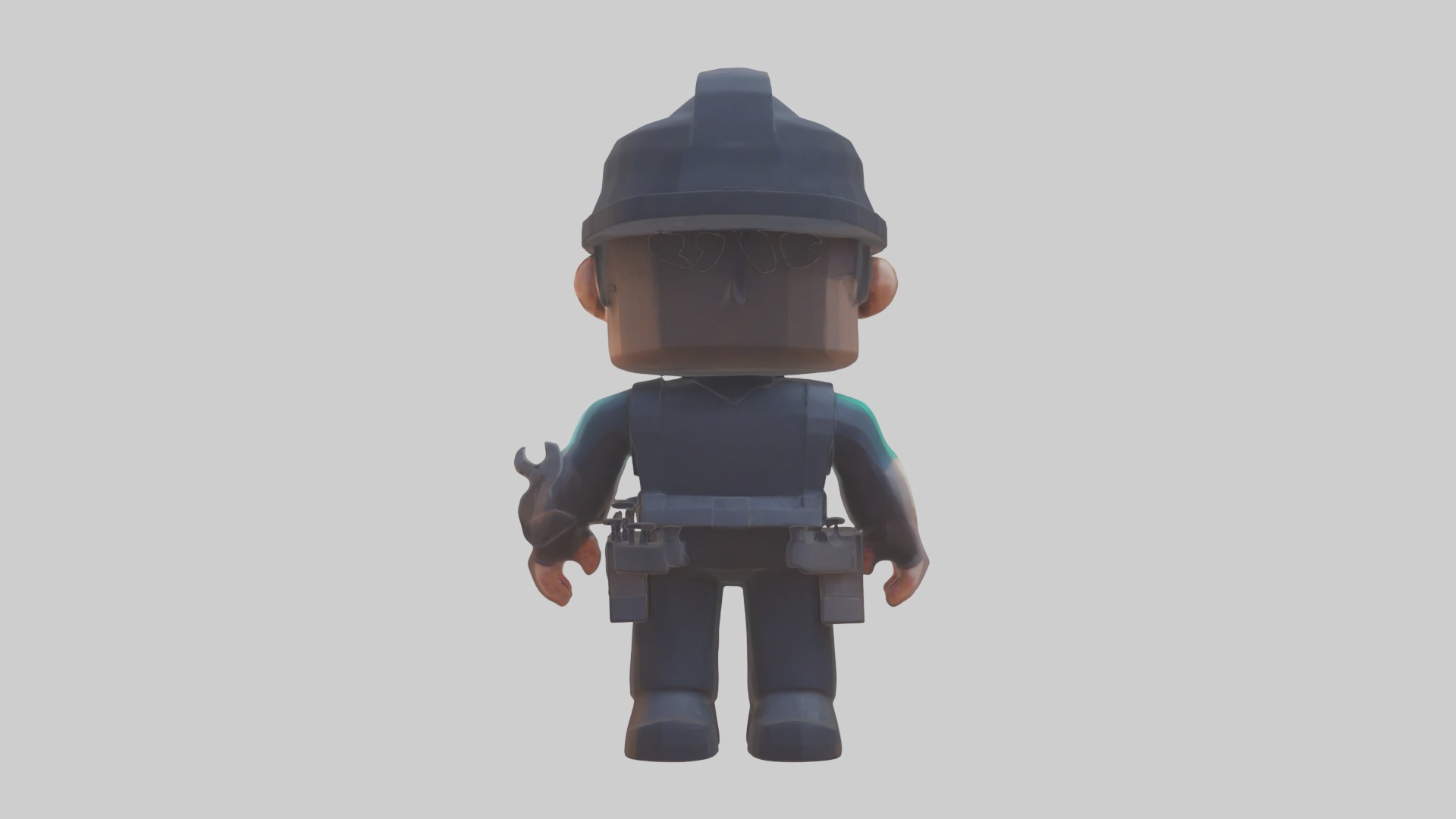 Voxel Engineer 1 Low-poly 3D model_1