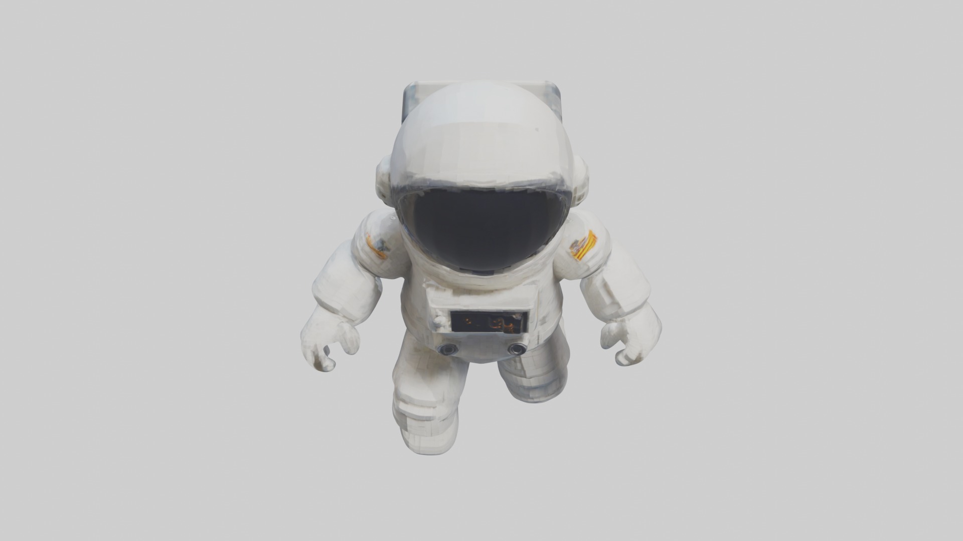 Voxel Astronaut 1 Low-poly 3D model_10