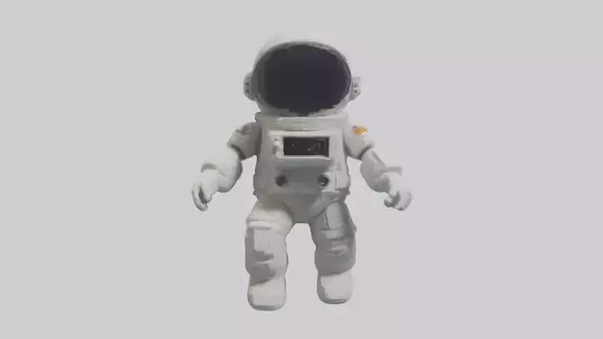 Voxel Astronaut 1 Low-poly 3D model