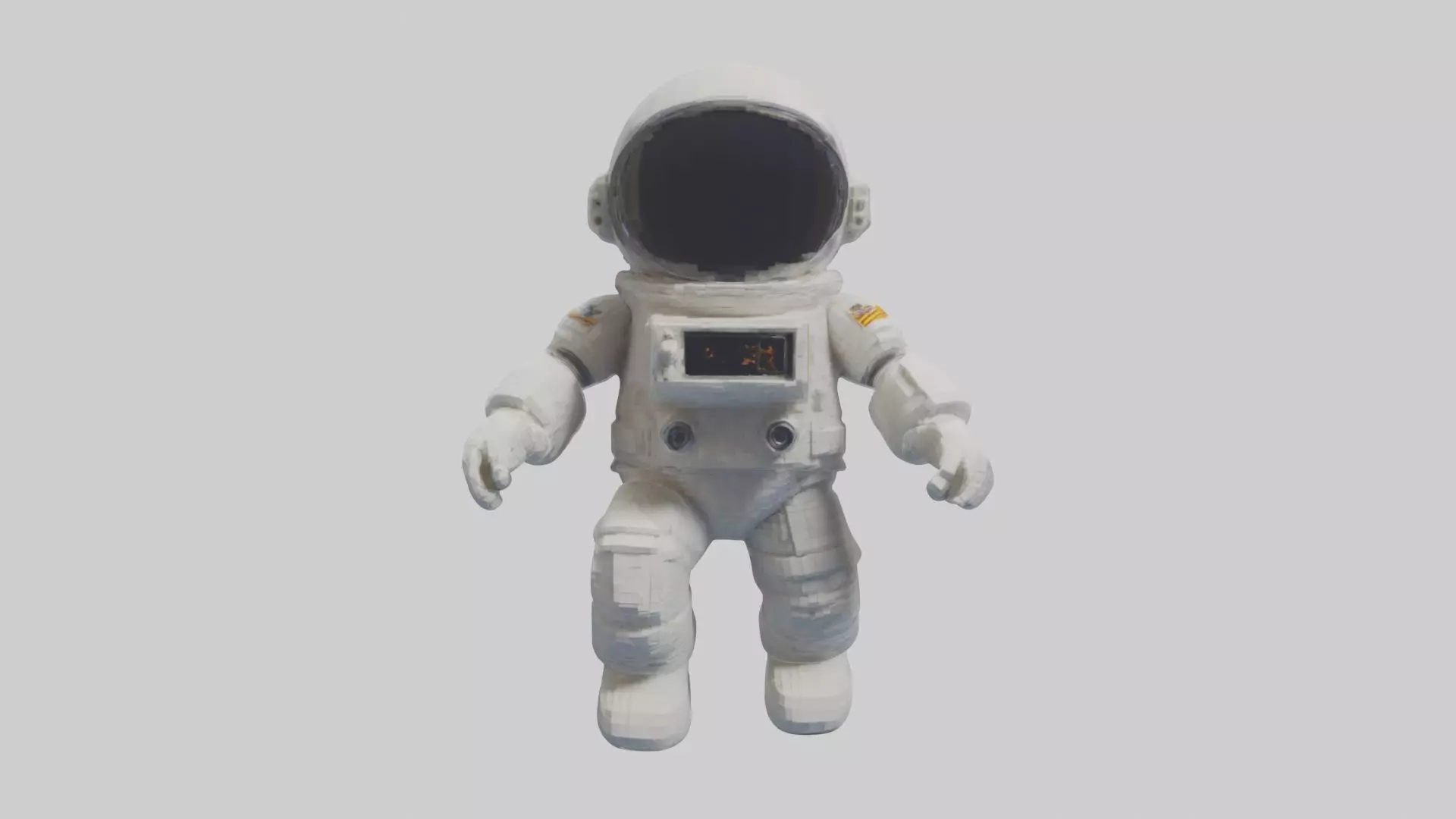 Voxel Astronaut 1 Low-poly 3D model_0