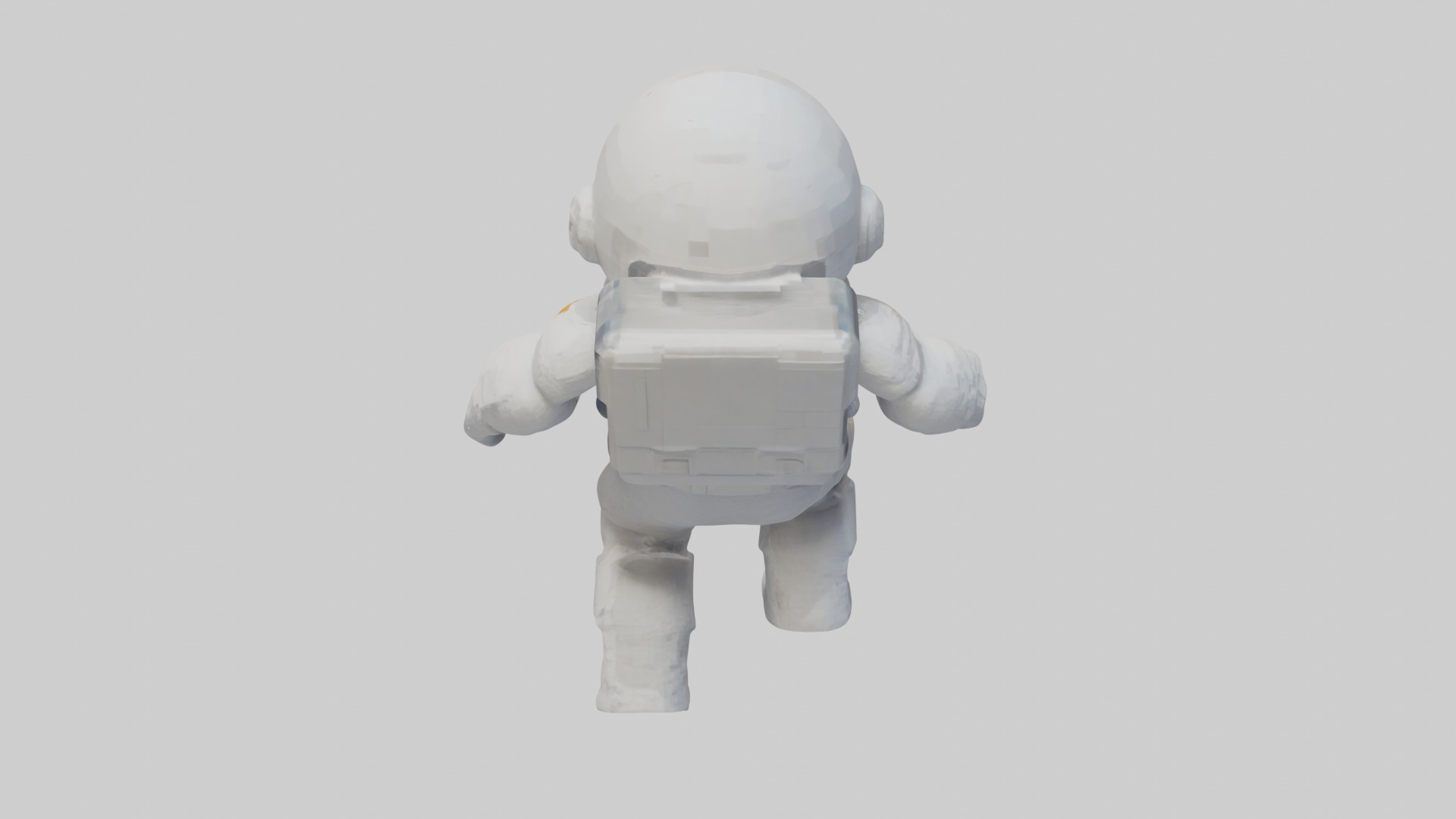Voxel Astronaut 1 Low-poly 3D model_9