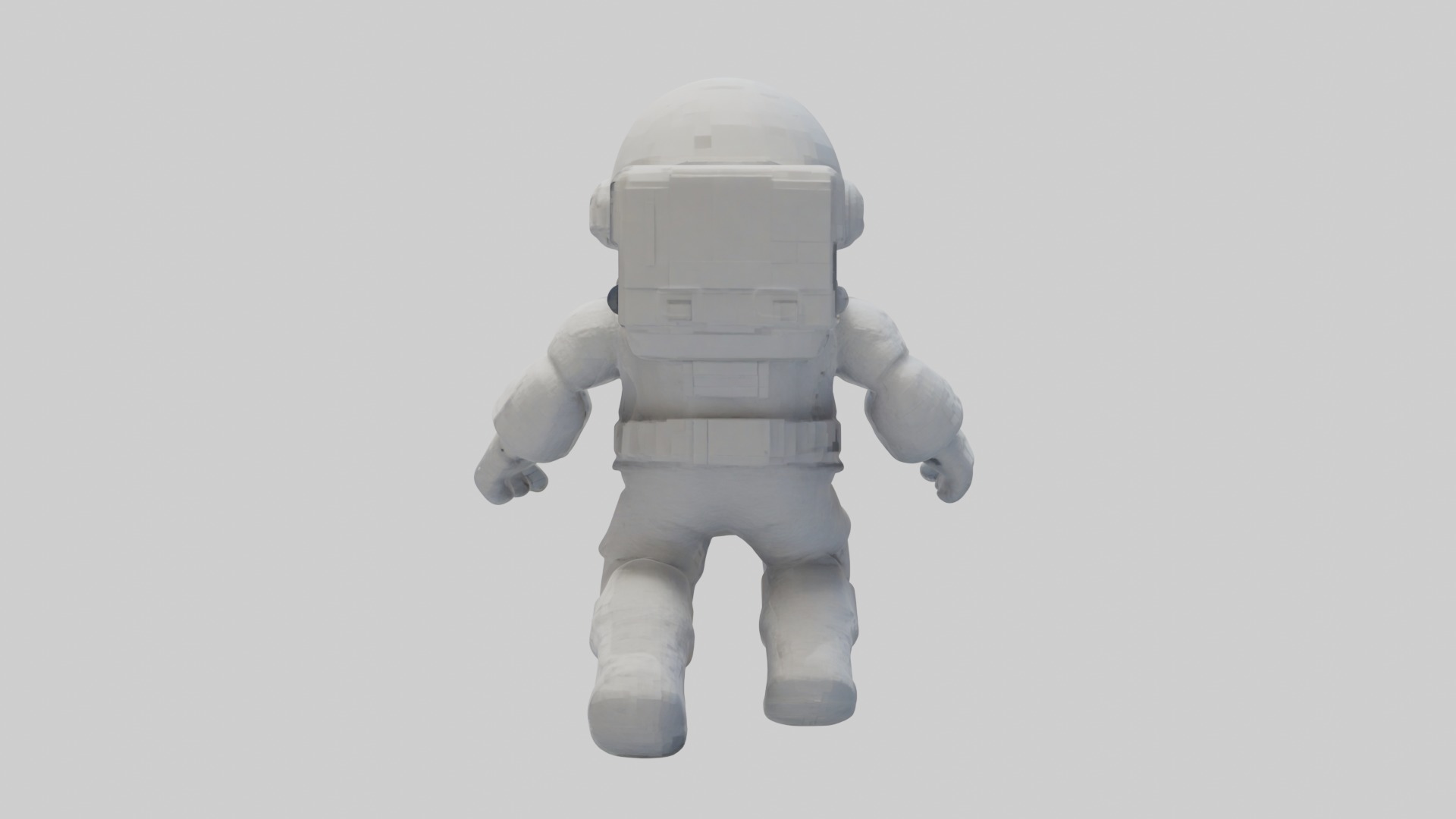 Voxel Astronaut 1 Low-poly 3D model_1