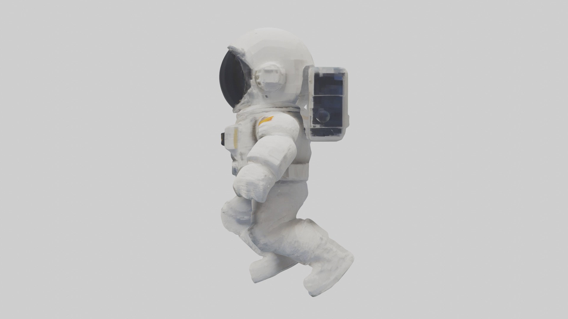 Voxel Astronaut 1 Low-poly 3D model_6